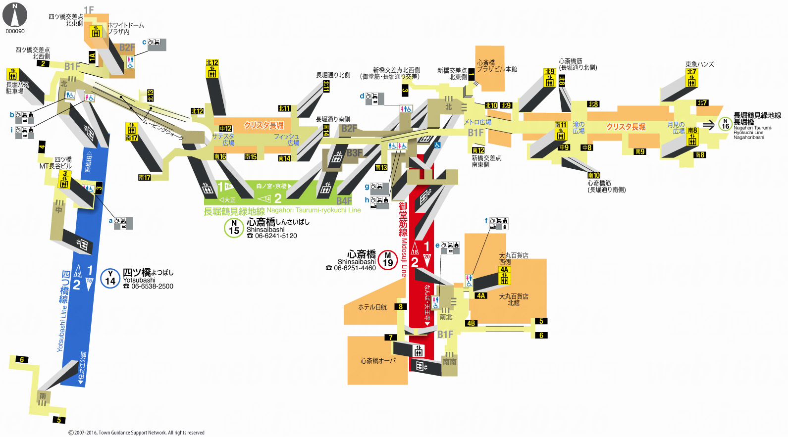 えきペディアMAP四ツ橋