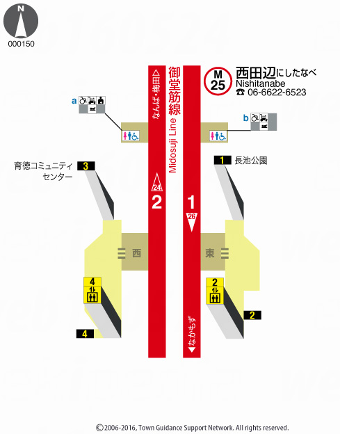 えきペディアMAP西田辺