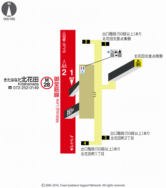 えきペディアMAP北花田