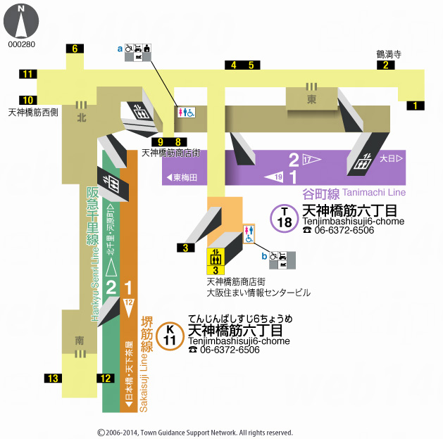 えきペディアMAP天神橋筋六丁目