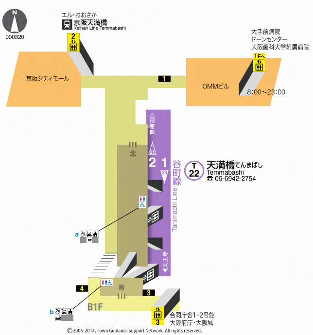 えきペディアMAP天満橋