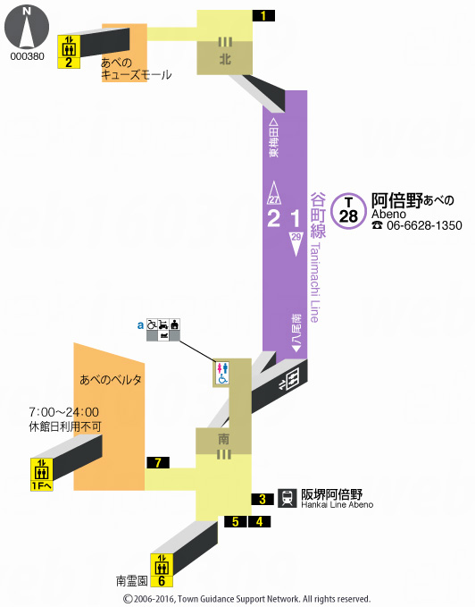 えきペディアMAP阿倍野