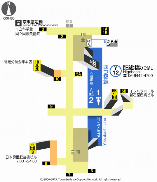 えきペディアMAP肥後橋