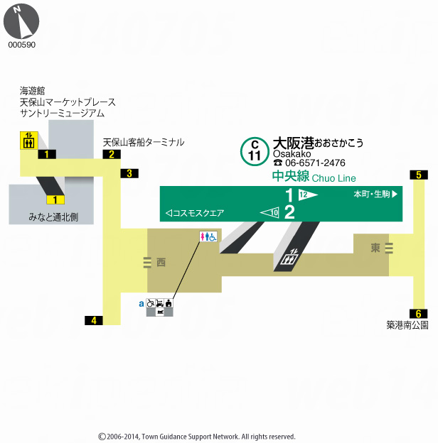 えきペディアMAP大阪港