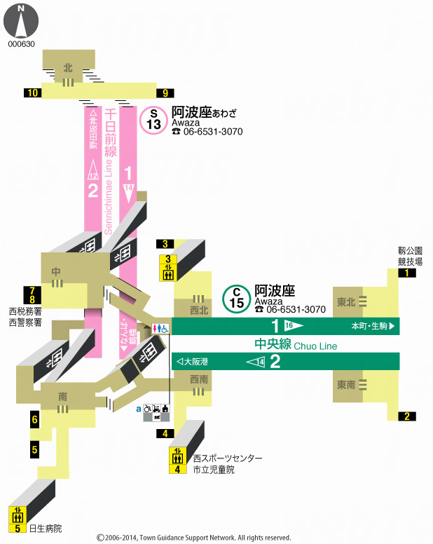 えきペディアMAP阿波座