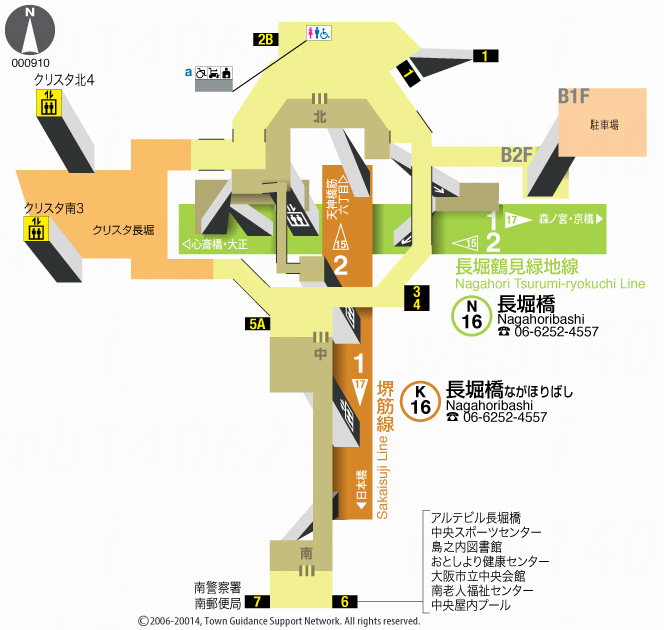 えきペディアMAP長堀橋