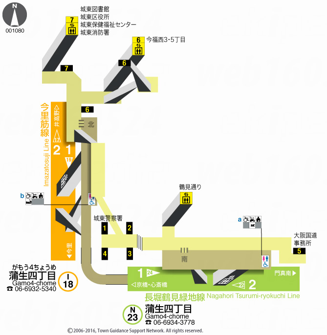 えきペディアMAP蒲生四丁目