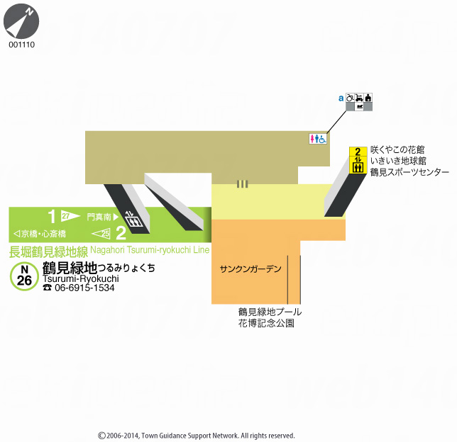 えきペディアMAP鶴見緑地