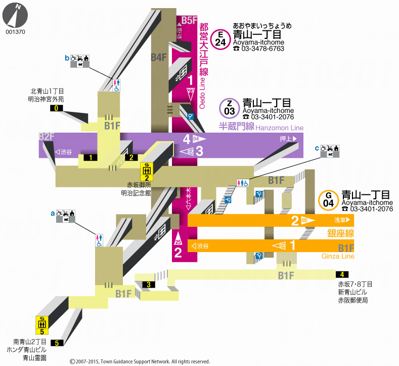 えきペディアMAP青山一丁目