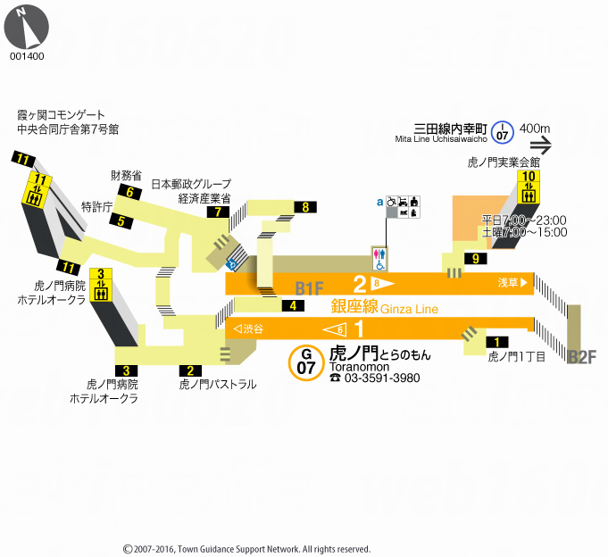 えきペディアMAP虎ノ門