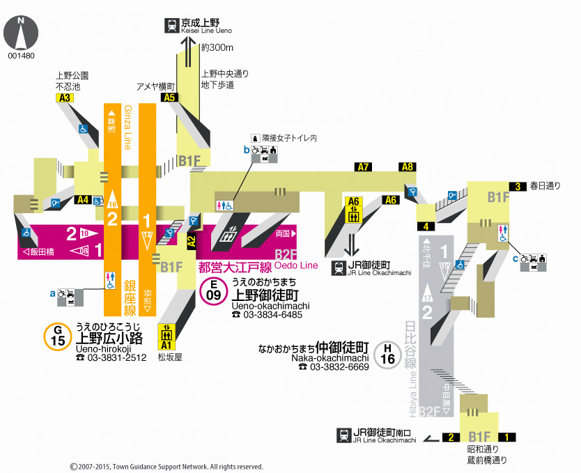 えきペディアMAP仲御徒町