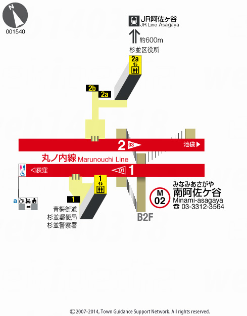 えきペディアMAP南阿佐ケ谷