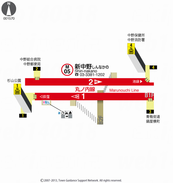 えきペディアMAP新中野