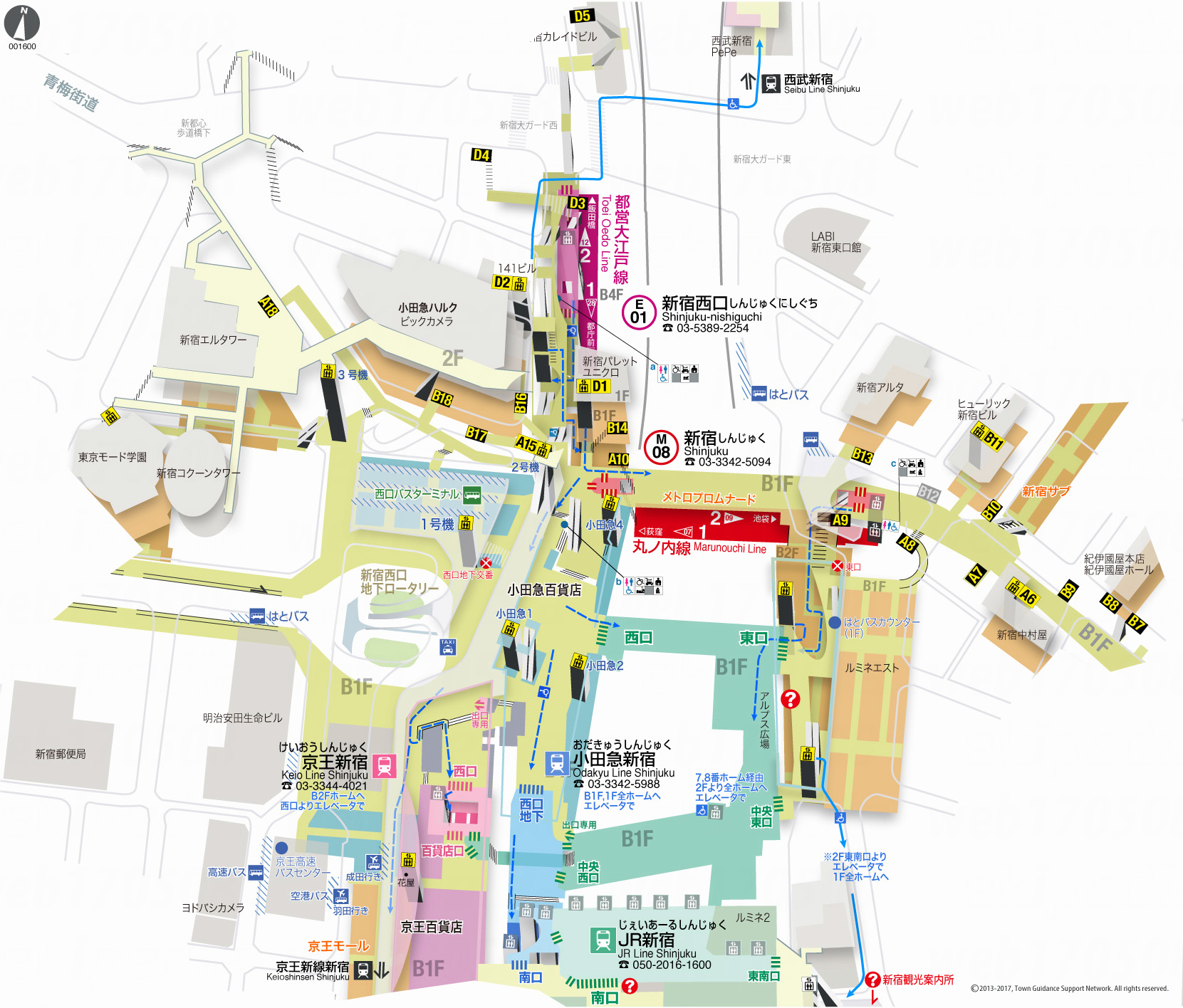 えきペディアMAP新宿西口