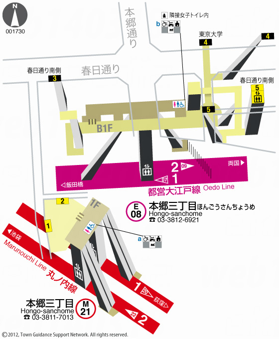 えきペディアMAP本郷三丁目