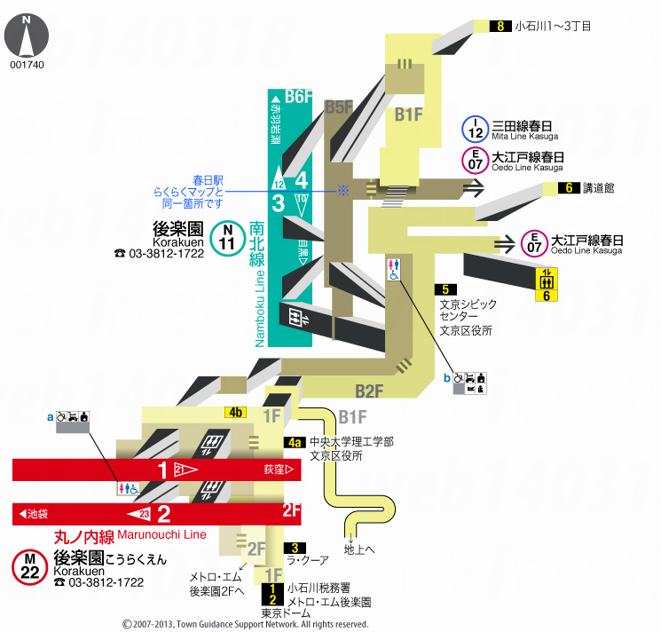 えきペディアMAP後楽園