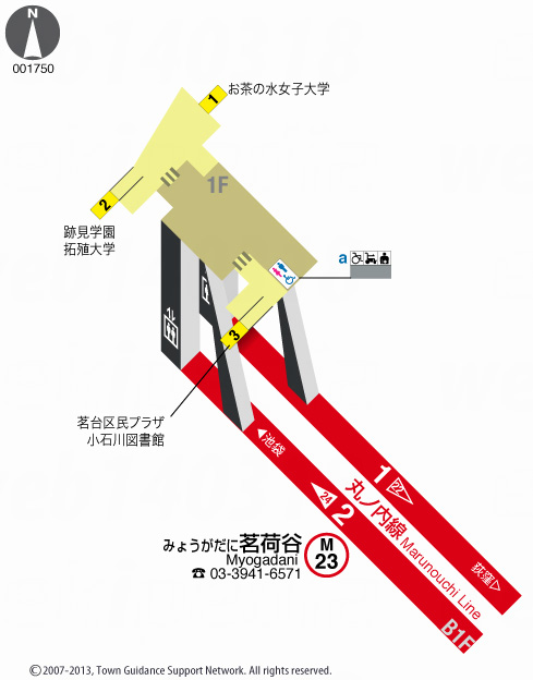 えきペディアMAP茗荷谷