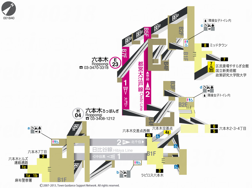 えきペディアMAP六本木