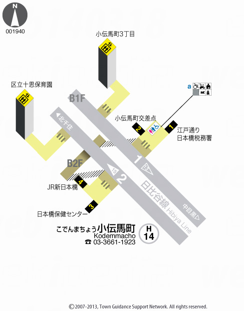 えきペディアMAP小伝馬町