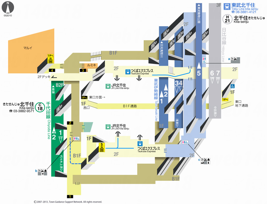 えきペディアMAP北千住