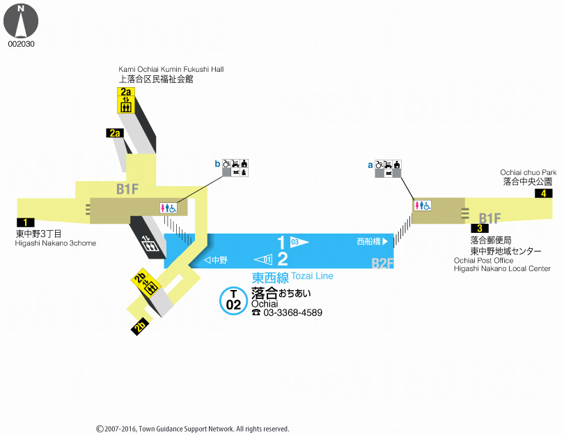 えきペディアMAP落合