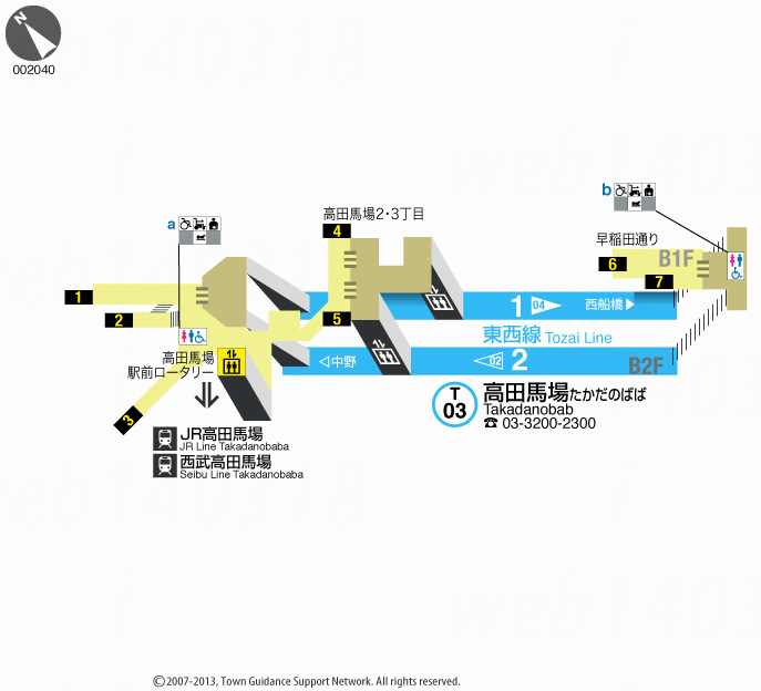 えきペディアMAP高田馬場