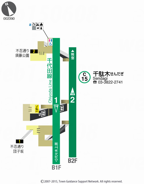 えきペディアMAP千駄木