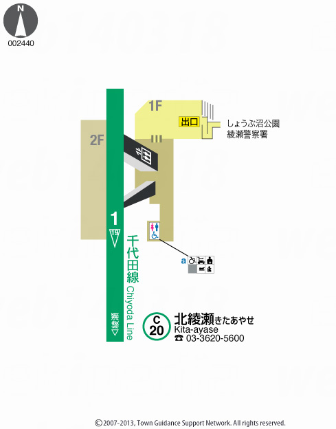 えきペディアMAP北綾瀬