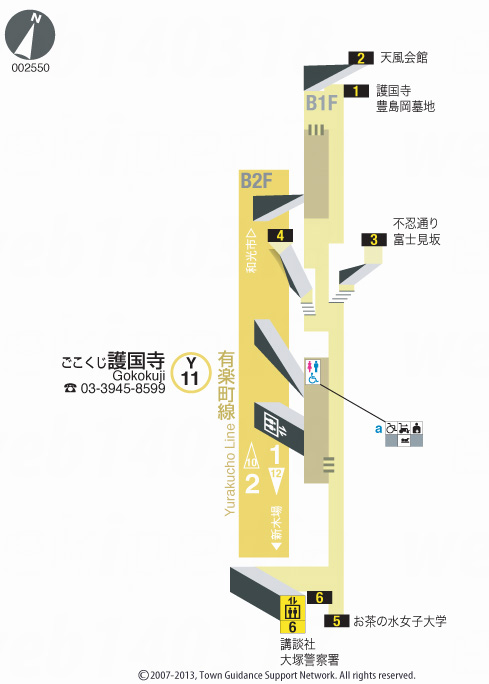 えきペディアMAP護国寺