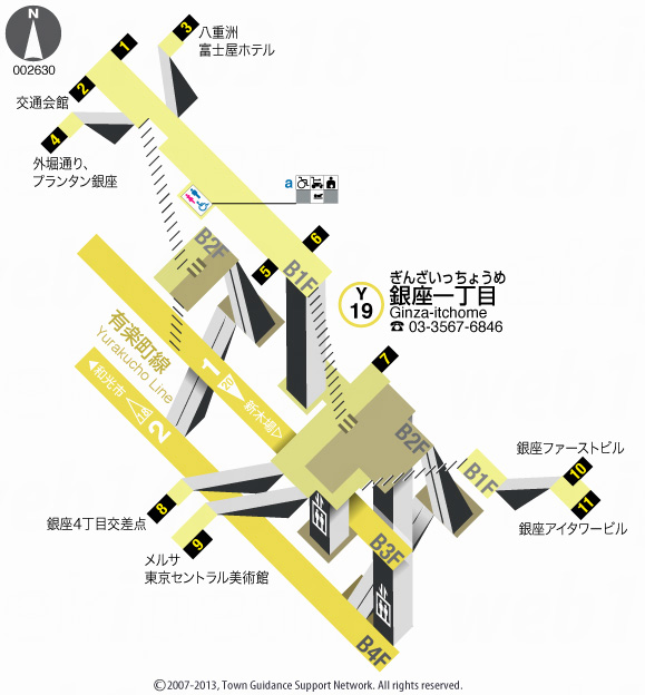 えきペディアMAP銀座一丁目