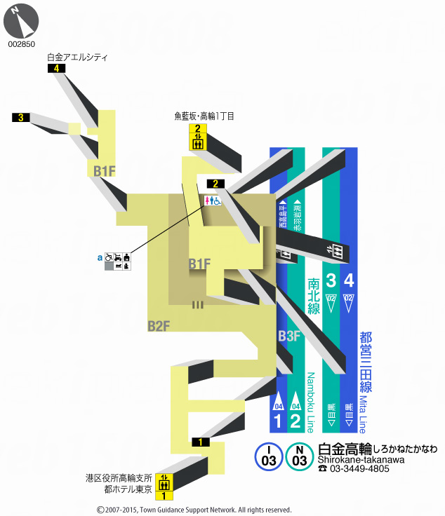 えきペディアMAP白金高輪