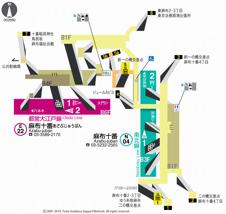 えきペディアMAP麻布十番