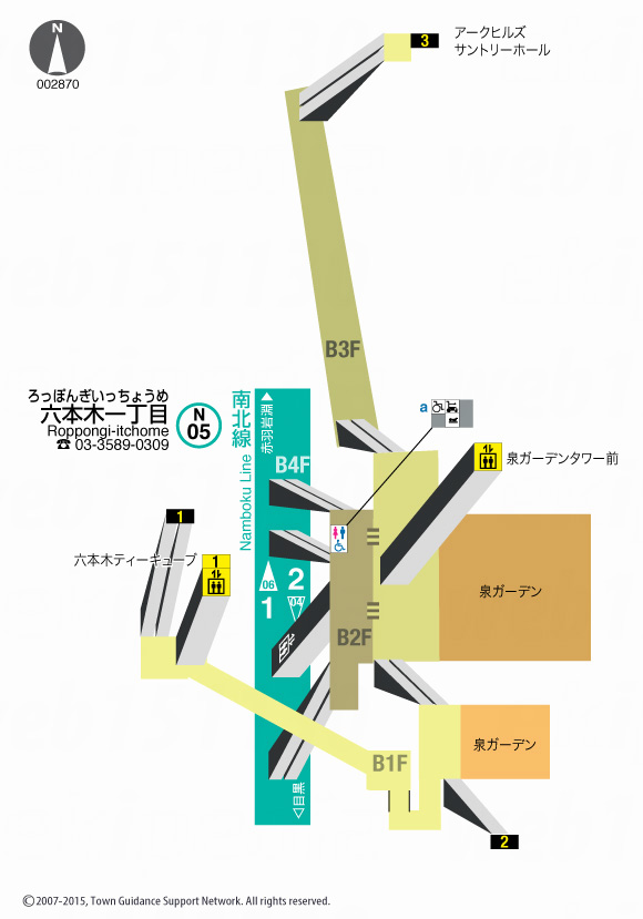 えきペディアMAP六本木一丁目