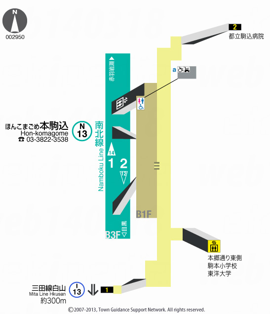 えきペディアMAP本駒込