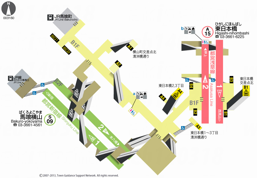 えきペディアMAP馬喰横山