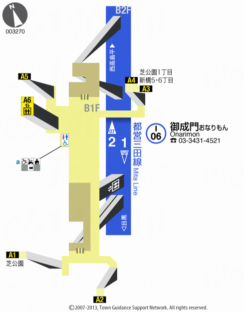 えきペディアMAP御成門