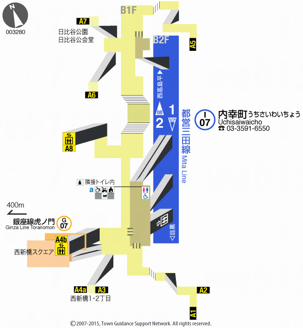 えきペディアMAP内幸町