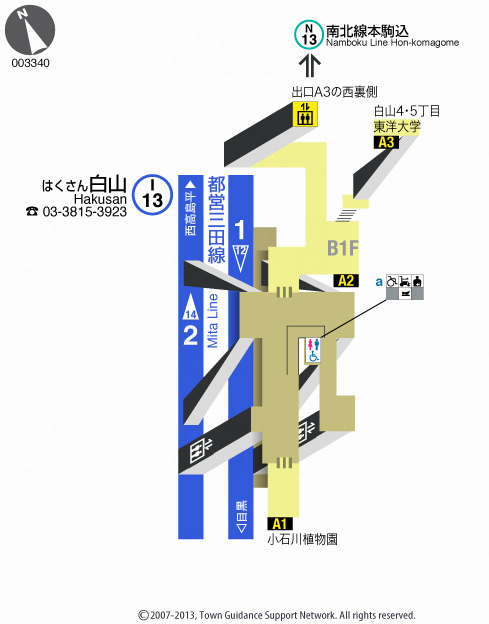 えきペディアMAP白山