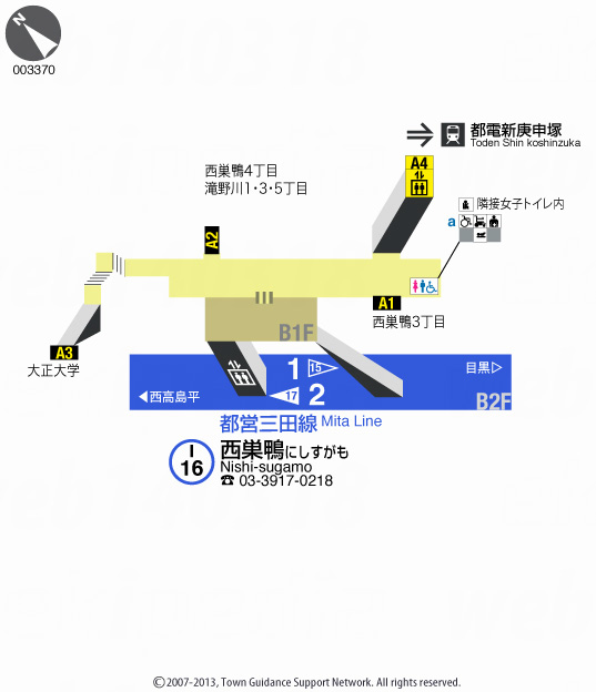 えきペディアMAP西巣鴨