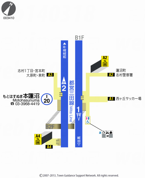 えきペディアMAP本蓮沼