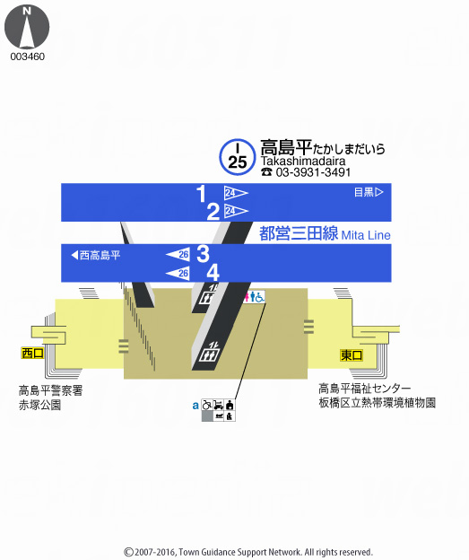 えきペディアMAP高島平