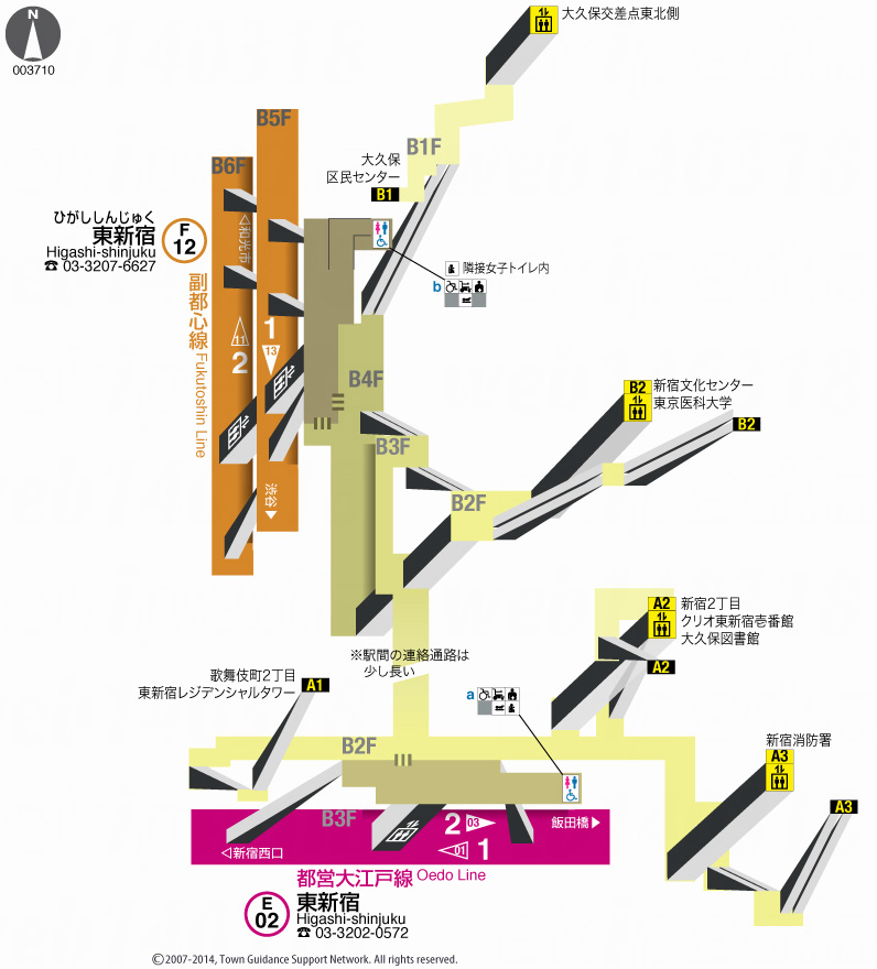 えきペディアMAP東新宿