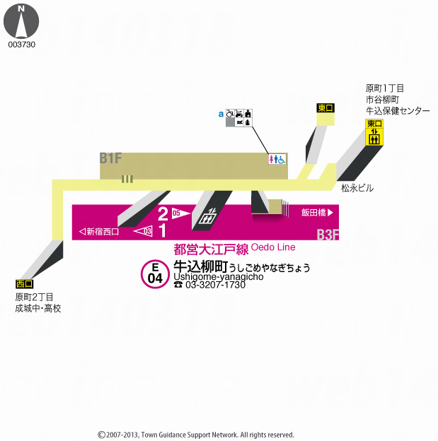 えきペディアMAP牛込柳町