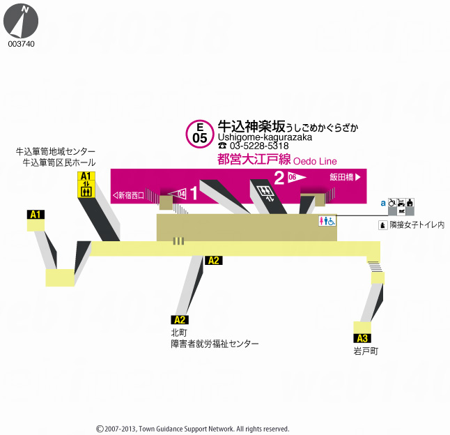 えきペディアMAP牛込神楽坂