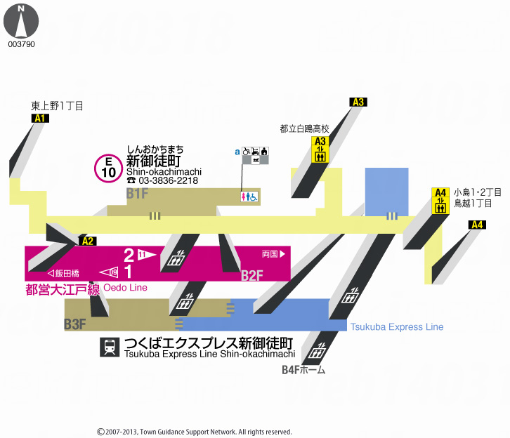 えきペディアMAP新御徒町