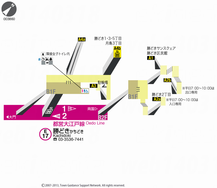 えきペディアMAP勝どき