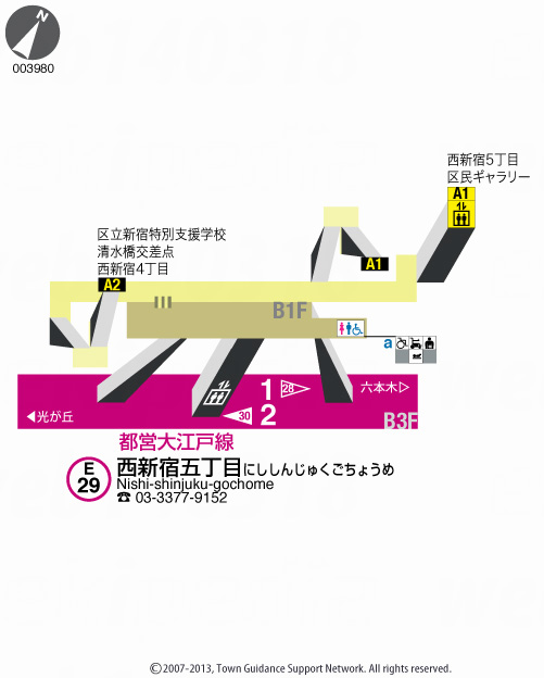 えきペディアMAP西新宿五丁目