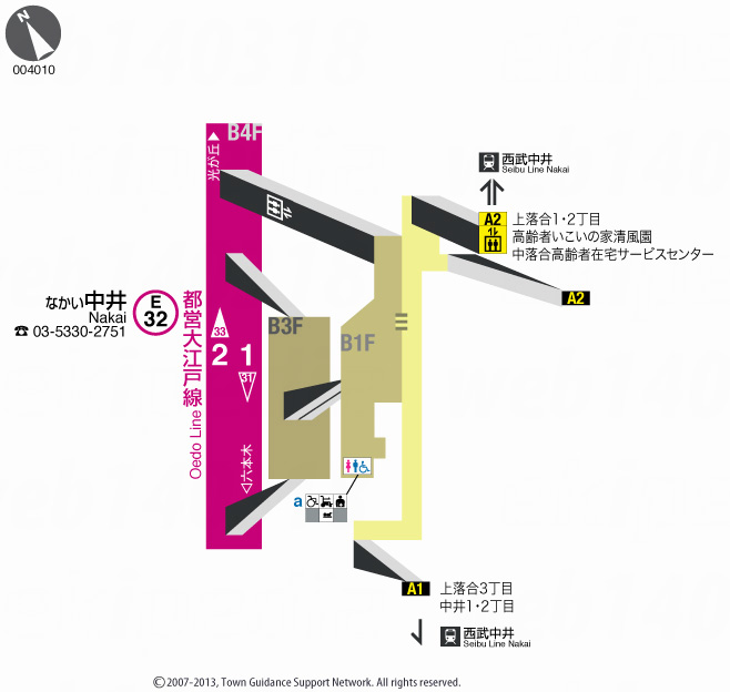 えきペディアMAP中井