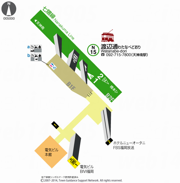 えきペディアMAP渡辺通