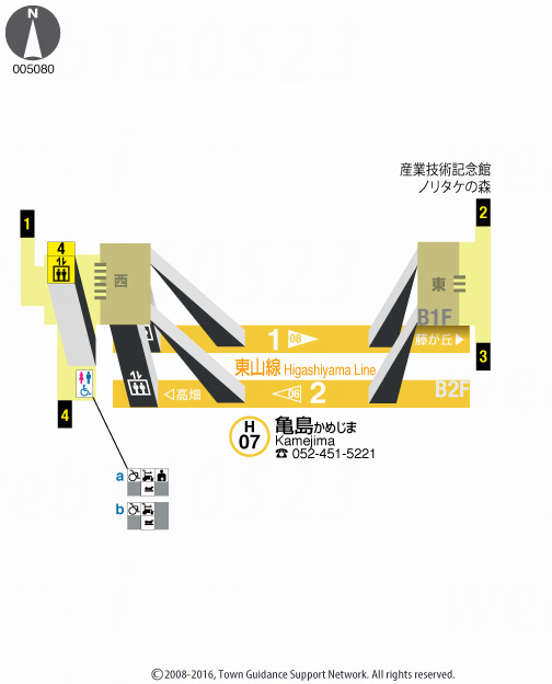 えきペディアMAP亀島